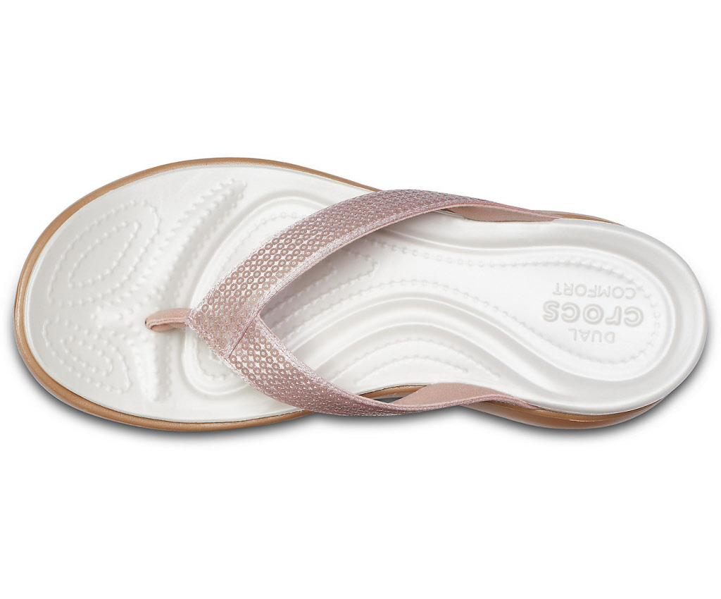 rose gold sparkly crocs