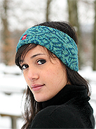 stirnband jaquard chimu blau