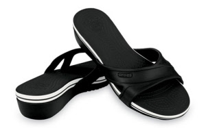 crocband wedge black black