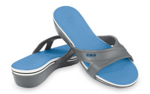 crocband wedge silver light blue