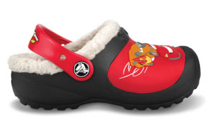 crocs kids mcquenn lined black red