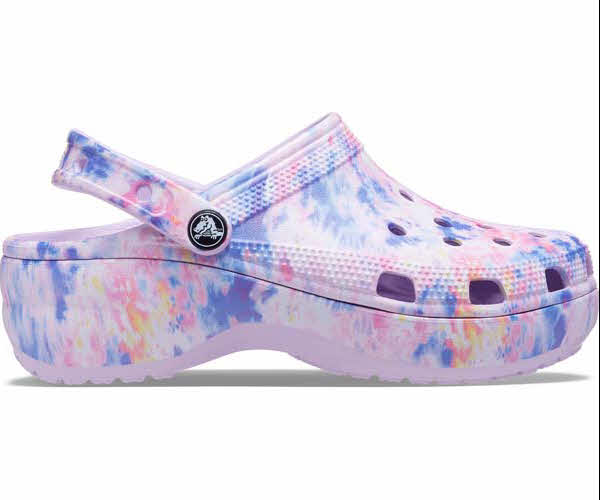 Crocs Damen Classic Platform Tie Dye Clog lavender multi
