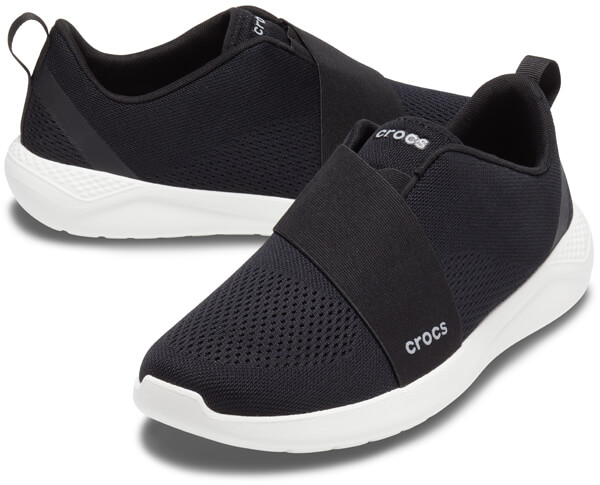 crocs black slip on