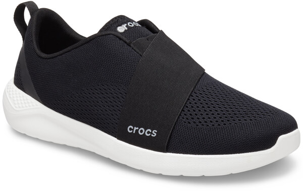crocs black slip on