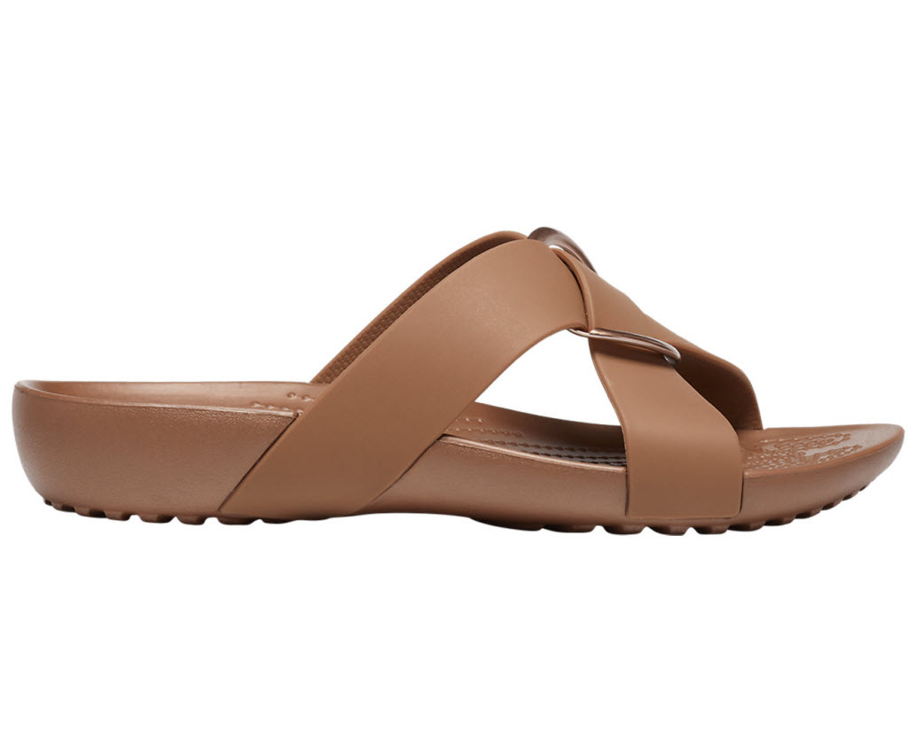 Crocs Damen Serena Cross Band Slide bronze