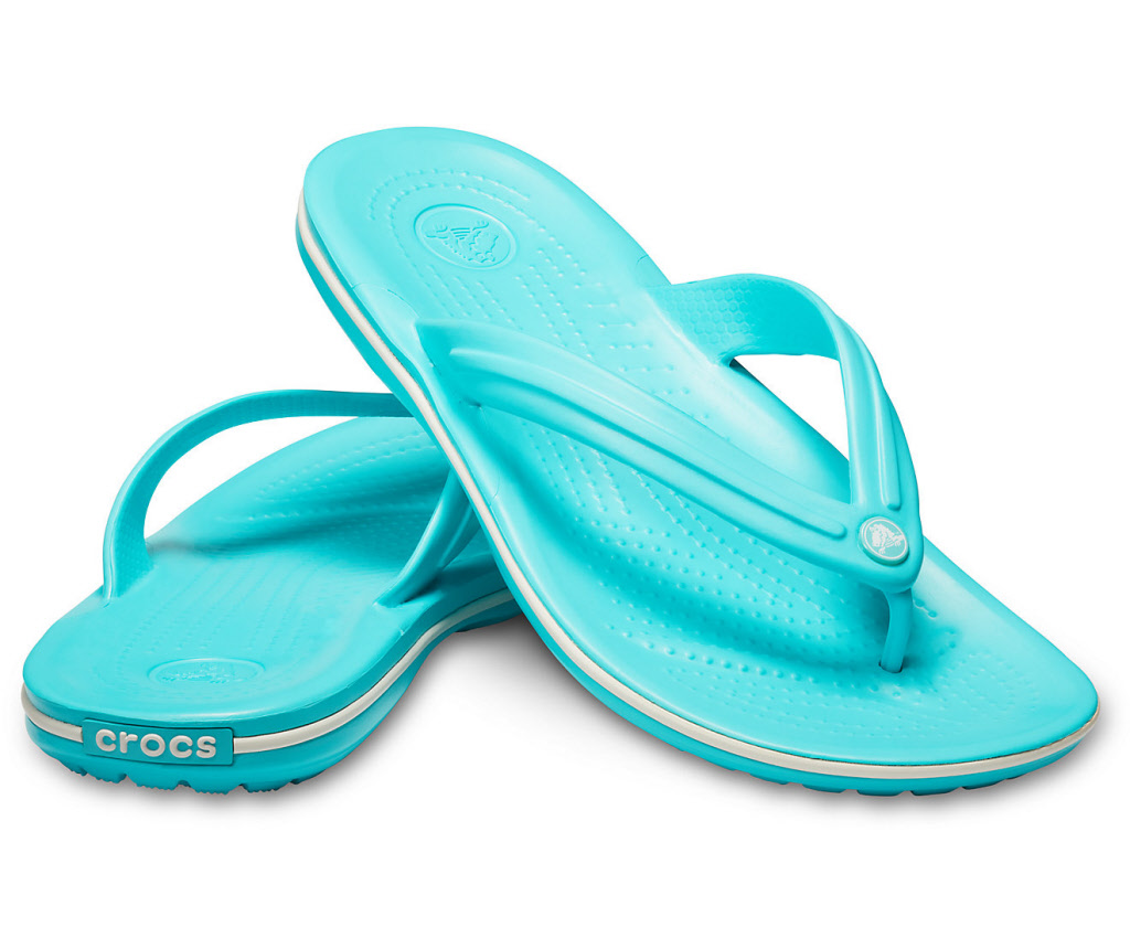 Crocs Crocband Flip Blau Pool/White Schuhe Kunststoff Clogs Herren Damen Unisex 