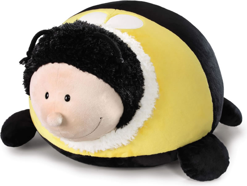 Plüsch-/Kuscheltier Biene/Hummel Mit Silbernen Glitzerflügeln H.: 33cm
