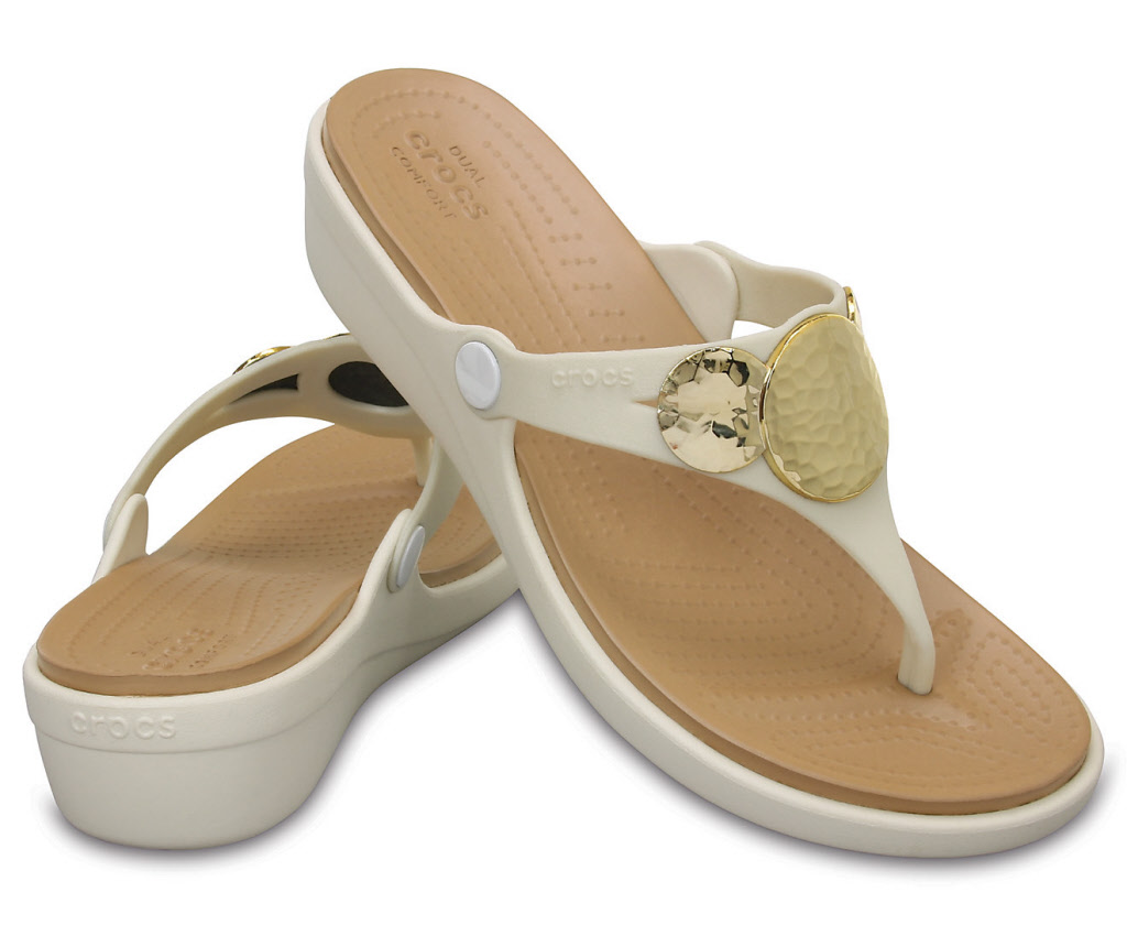 Crocs Schuhe Damen oyster gold