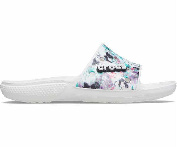 Crocs Classic Tie Dye Graphic Slide multi white - Main Image