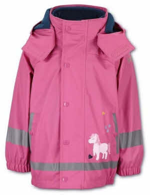 Sterntaler Giacca impermeabile unisex a pois sfoderata, rosa pallido, 74